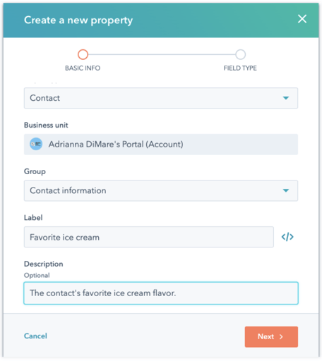 HubSpot custom property setup for sales pipeline fields